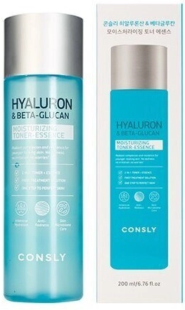 CONSLY, Увлажняющий тонер-эссенция с гиалуроновой кислотой и бета-глюканом, 200 мл