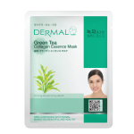 DERMAL, Маска для лица, Зеленый чай и коллаген, 23 г