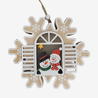 PROFZAL, Ёлочное украшение "снежинка" с подсветкой (14*2,5), 929-40/1