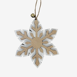 PROFZAL, Ёлочное украшения "снежинка", 11см, 929-30/2