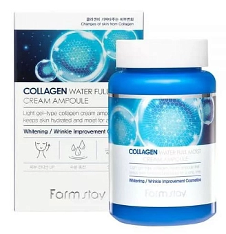 FARMSTAY, Крем для лица ампульный с коллагеном, 250 мл