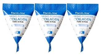 FARMSTAY, Скраб в пирамидках для очищения пор с содой и коллагеном, 7 г