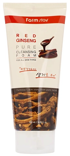 FARMSTAY, Пенка очищающая с экстрактом женьшеня, 180 мл