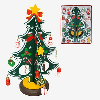 PROFZAL, Ёлка деревянная с игрушками, 91-6