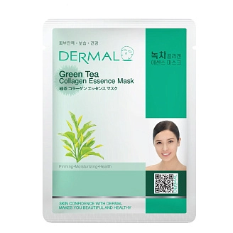 DERMAL, Маска для лица, Зеленый чай и коллаген, 23 г