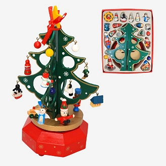 PROFZAL, Ёлка деревянная с игрушками, 91-8