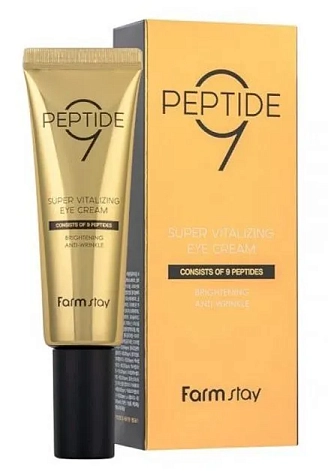 FARMSTAY, Омолаживающий крем для области вокруг глаз с комплексом из 9 пептидов, 50мл