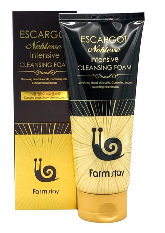 FARMSTAY, Пенка для умывания интенсивно очищающая с муцином королевской улитки, 180 мл