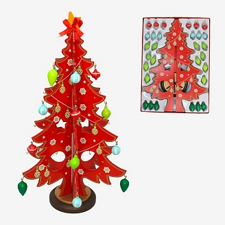 PROFZAL, Ёлка деревянная с игрушками, 91-1