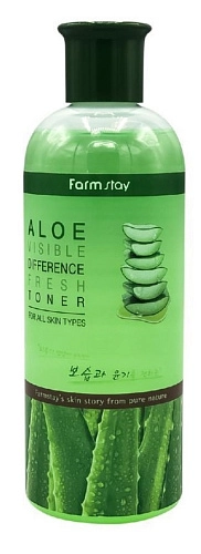 FARMSTAY, Тонер освежающий с экстрактом алоэ, 350 мл