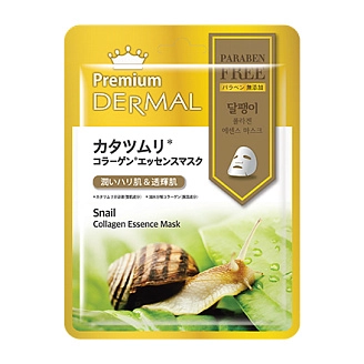 DERMAL, PREMIUM, Маска эссенция коллагеновая с улиткой, 23 г