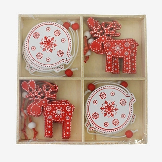 PROFZAL, Набор украшений на ёлку, 12 шт, 929-25/2