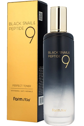 FARMSTAY, Тонер омолаживающий с комплексом из 9 пептидов, 120 мл