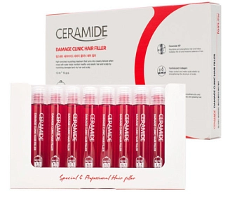 FARMSTAY, Филлер для поврежденных волос восстанавливающий с керамидами, 13 мл